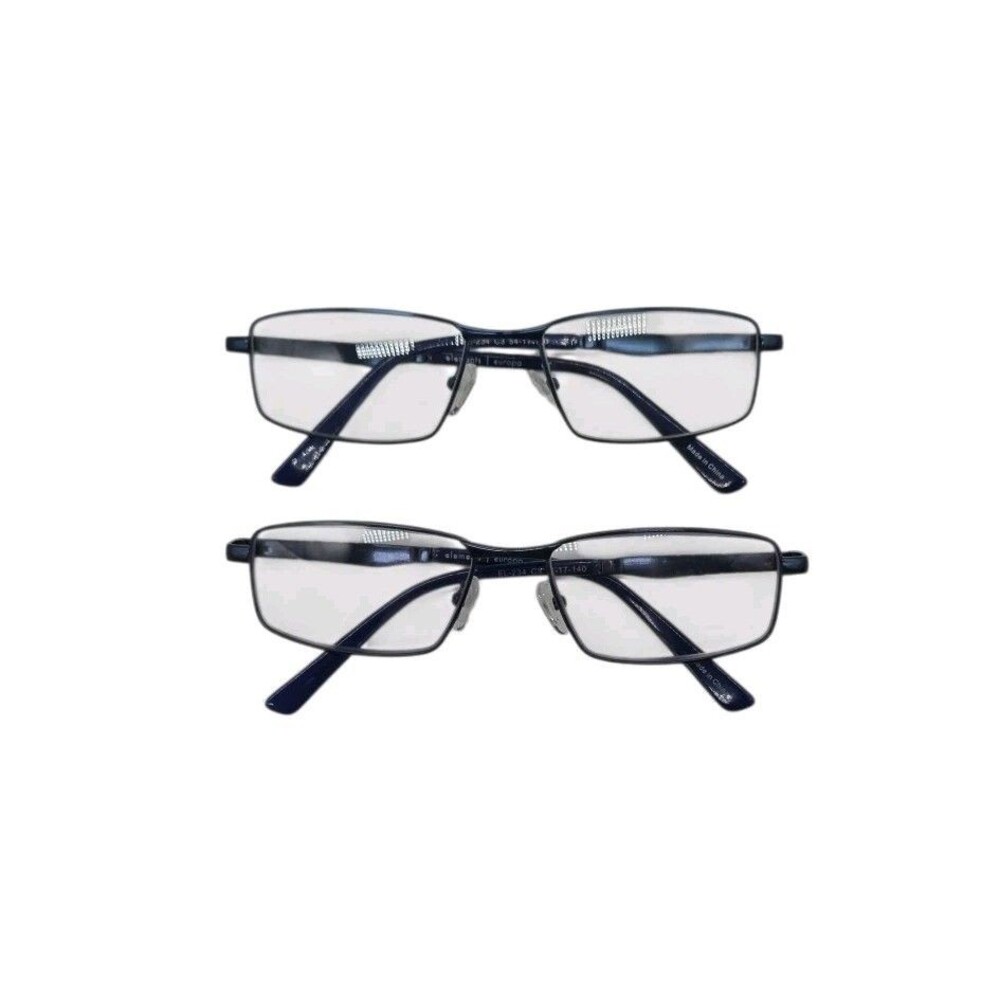 Elements by Europa EL-234 C3 54-17-140 Blue Full Rim Eyeglasses Frame 2 Pair